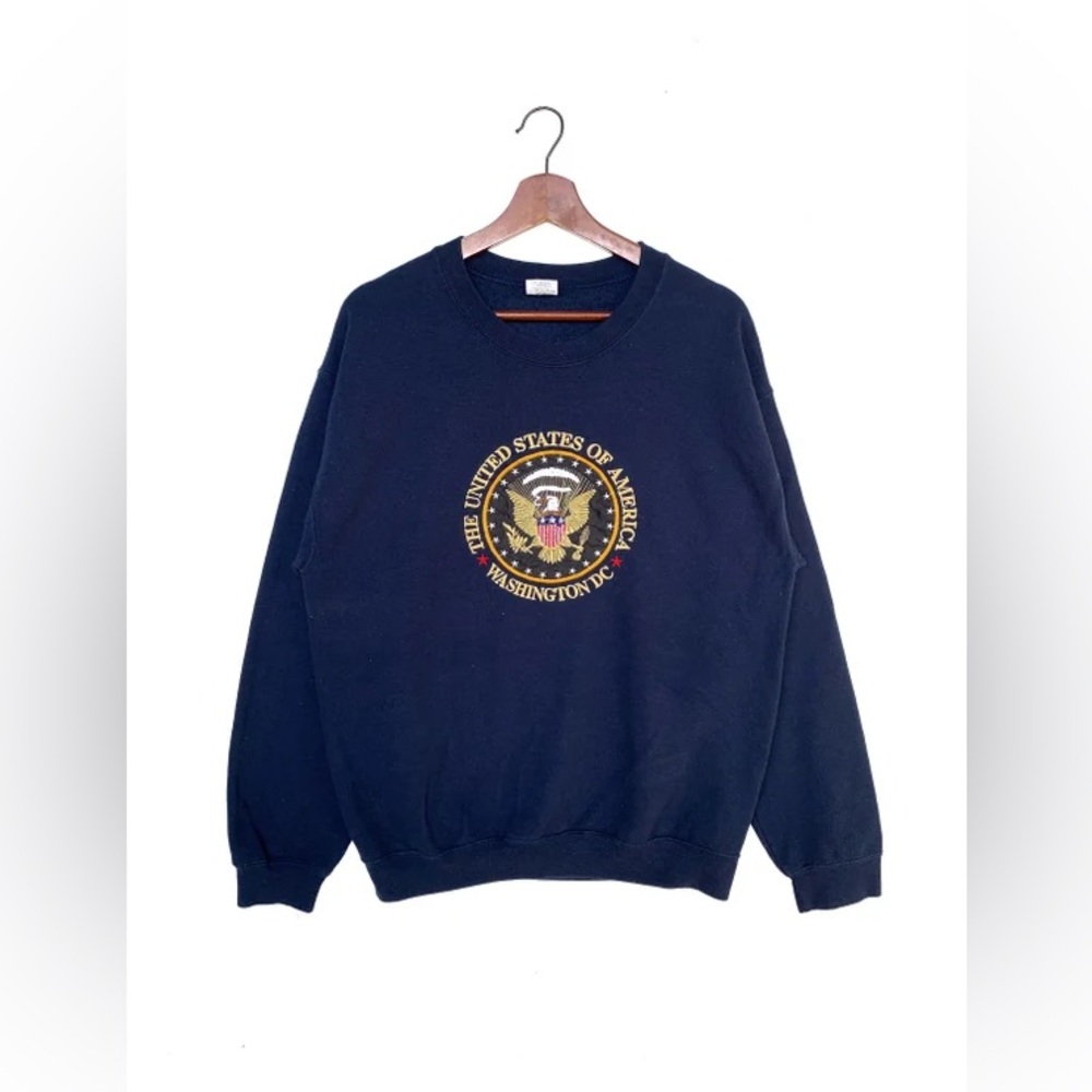 DC Blue Sweater with USA Emblem